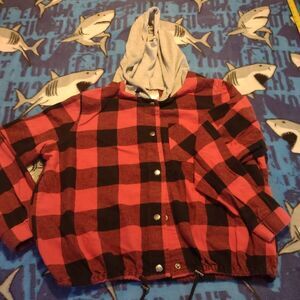 No Boundaries Child's Flannel Hoody XXL  (0219)